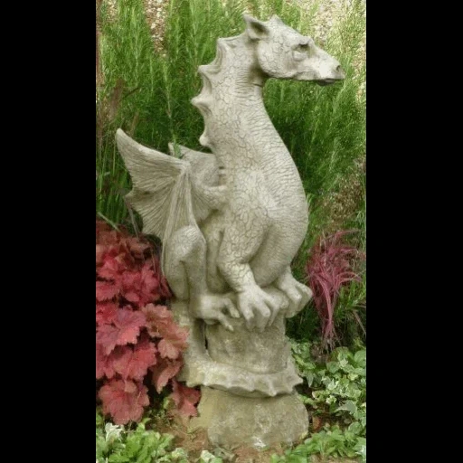 фигурка, fiona jane, садовая фигура дракон, садовая скульптура дракон, садово парковая скульптура дракона