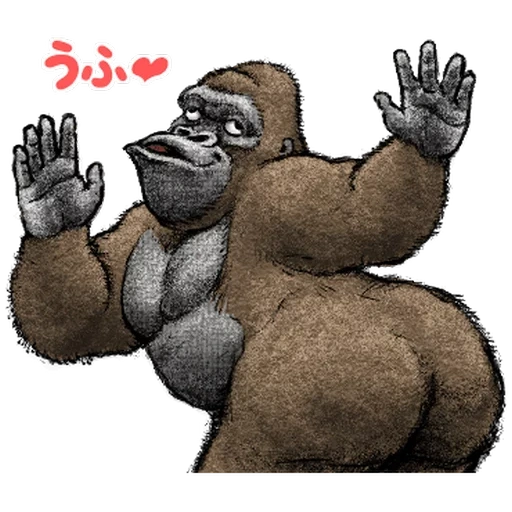 gorilla, gorilla maschio, goril di una femmina, disegno gorilla, monkey gorilla