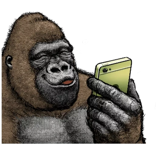 gorille, gorillaz, le gorille souriait, gorille drôle, dessin de gorille