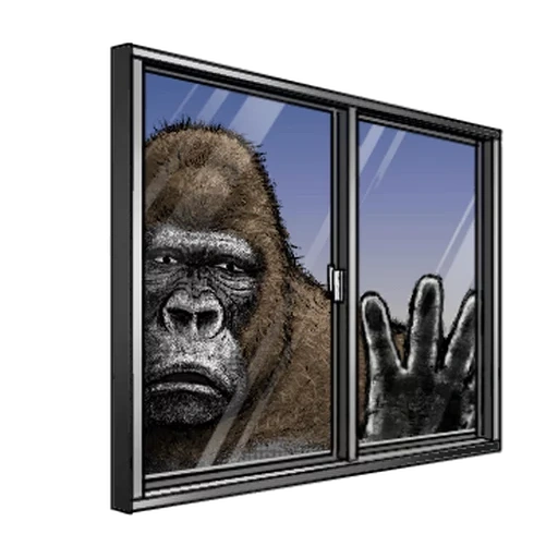 gorilla negro, lienzo de gorila, ranuras con un gorila, gorilla glass 5, goril con pómulos