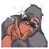 Mr. Gorilla :: @stickerhype