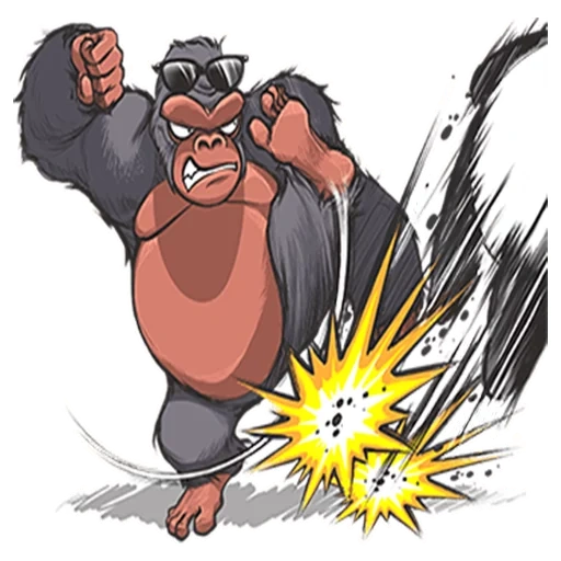 gorilla, mr gorilla, gorilla sticker