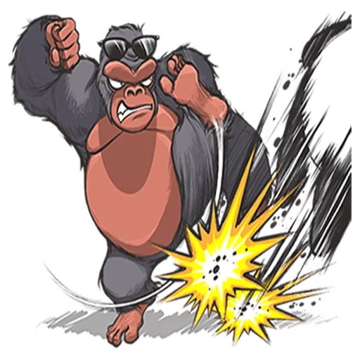 gorila, tuan gorilla, stiker gorilla