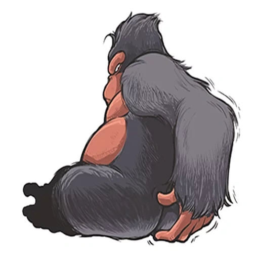 gorille, dessin animé de gorille, m gorilla, le gorille est cartoony