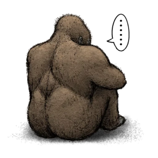 gorilla, bär, tragen, teddybär, bär illustration