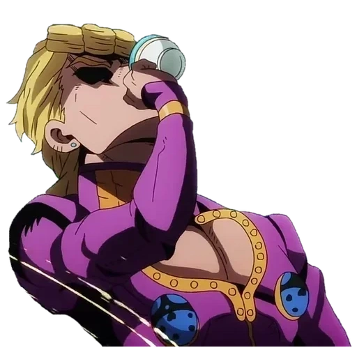 teh jorno giovanna, jorno giovanni minum teh, petualangan jojo yang luar biasa, jojo s adventure golden wind, petualangan luar biasa jojo golden wind