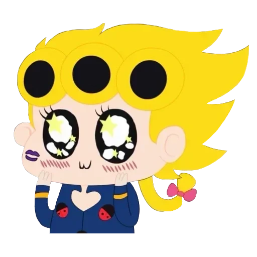 mira, réparer la carte, kim, giorno giovanna chibi, pitter patter pop joe joe