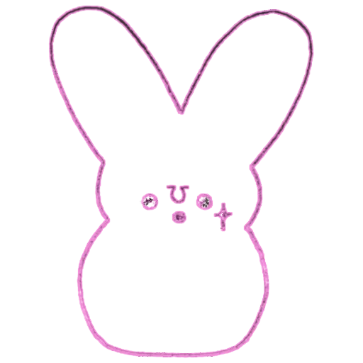 the bunny, das kaninchenprofil, peeps muster für das kleine kaninchen, hase schneidet konturen, abziehbilder mit kaninchenmuster