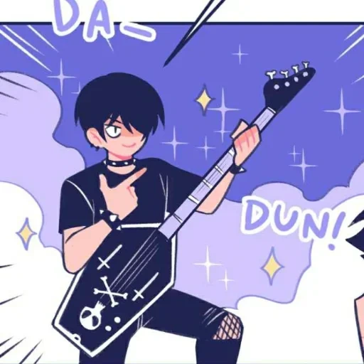 anime creative, art de l'anime, anime de guitare, images animées, personnages d'anime