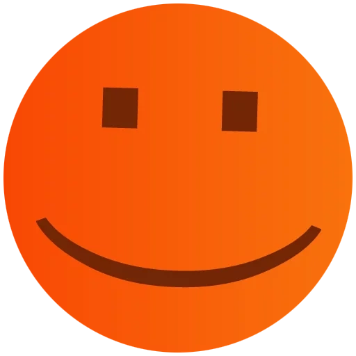 smiling face, big smiling face, orange, red smiling face, orange smiling face