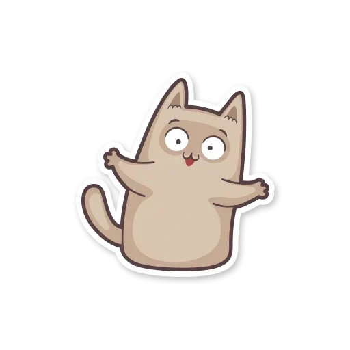meus cat, stickers telegram cat, gray cat sticker, pushin stickers, sticker cat