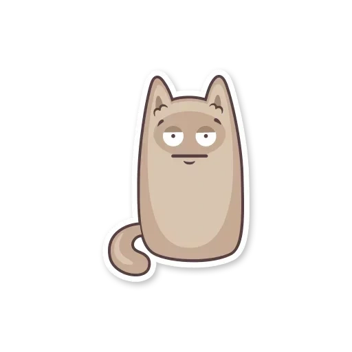 meus cat, stiker kucing pushin, grey cat sticker, stiker telegram cat, pushin sticker