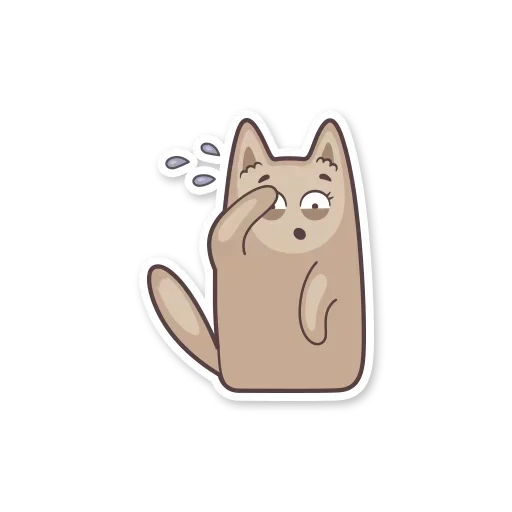 meus cat, gray cat sticker, telegram stickers, stickers cats for icq, sticker cat