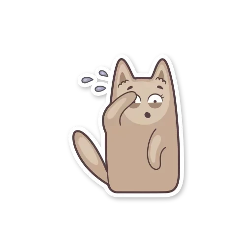 meus cat, adesivo per gatto grigio, adesivi telegrammi, adesivi gatti per icq, sticker cat