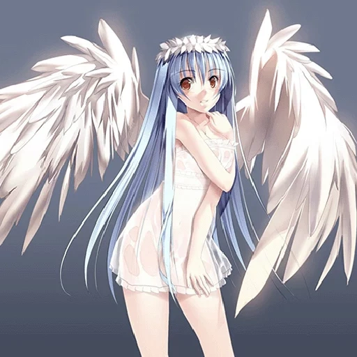 ange tian, anime blanc ange, ange ange, aiments des ailes de l'ange, anime ange ange blanc