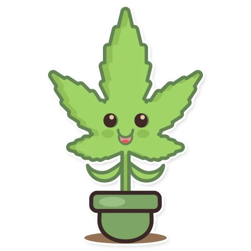 canapa, canabis, foglio di marijuana, emoji canabis, konopra di marijuana