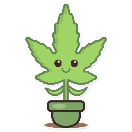 конопля, растение, лист конопли, марихуана лист, эмоджи канабис