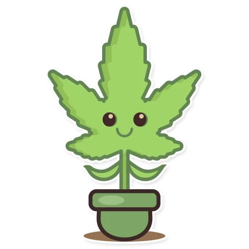 canapa, pianta, foglia di canapa, foglio di marijuana, emoji canabis