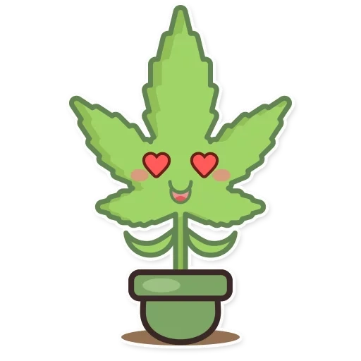 ma, cannabis, feuilles de chanvre, cannabis, cannabis de dessin animé