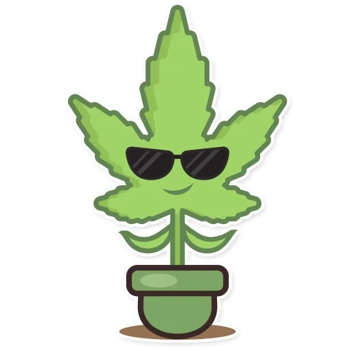 feuilles de chanvre, cannabis, plantes domestiques, cannabis de dessin animé, cartoon de feuilles de chanvre