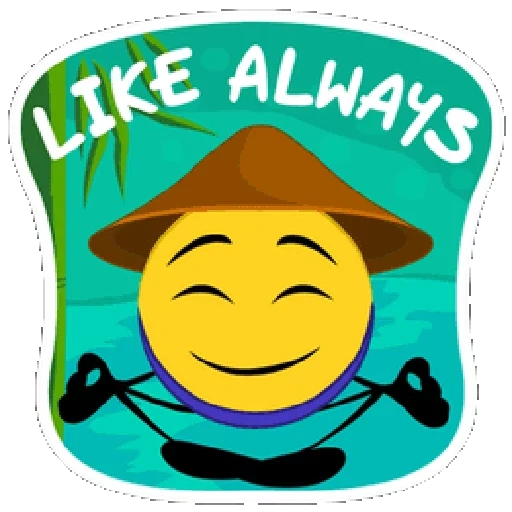 faccina sorridente di archie, happy emoji, faccino umoristico, emoticon cappelli, happy camper