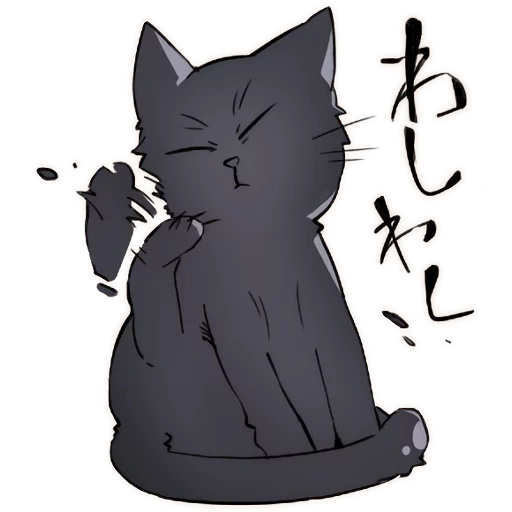 кошка аниме, коты-воители, котики аниме, няшные котята аниме, коты воители горелый