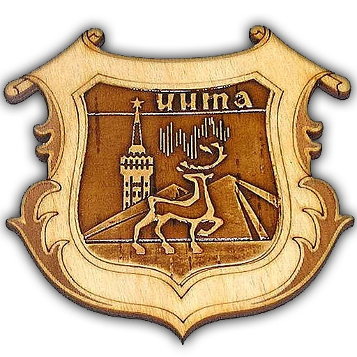 scudo araldico, stemma di barnaul, stemma della città di inta, magnete araldico di kaluga, stemma a base di legno