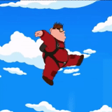 humain, peter griffin, gryffins peter parachute, je crois que je peux voler le cube, peter gryffin skydiving