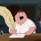 gryffins, watch online, peter griffin, peter griffin meme, peter gryffin with a pen