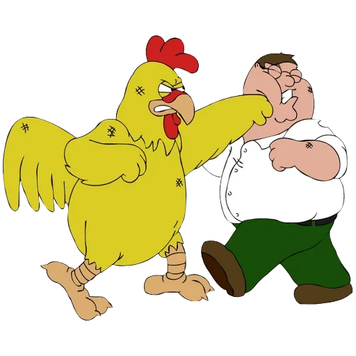 peter griffin, griffin gallo ernie, gallo de guerra peter griffin, griffin peter gallo, peter griffin vs gallo ernie