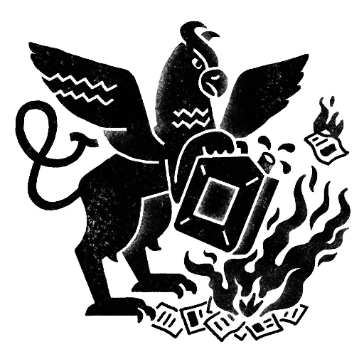 griffin, printing, gryphon symbol, griffin sticker, heraldic griffin