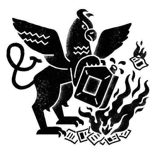 griffin, mencetak, simbol gryphon, stiker griffin, herald griffin