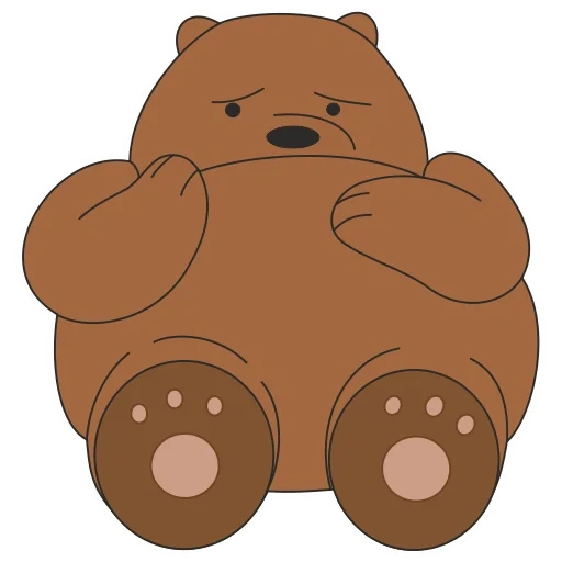 três ursos, três ursos, o urso é fofo, desenho de urso, urso marrom do desenho animado