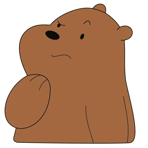 a toy, bear, bare bears, the bear is cute, we bare bears grisli