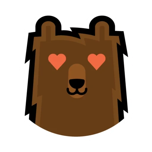 anime, llevar, logo, querido oso, oso negro