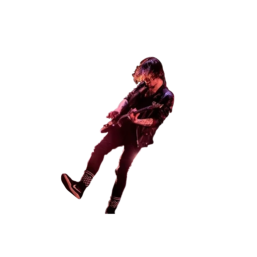 dunkelheit, die silhouette eines mannes, die silhouette des gitarristen, die silhouette des gitarristen 60, ein mann tanzt eine silhouette