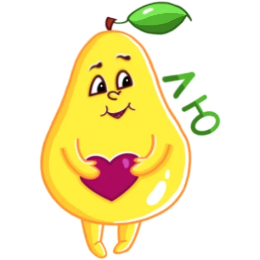gracioso, frutas, frutas de pera, frutas divertidas, una ilustración de pera