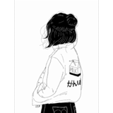 girl, girl pattern, pattern black and white, girl sketch, sketch of kare hudi girl
