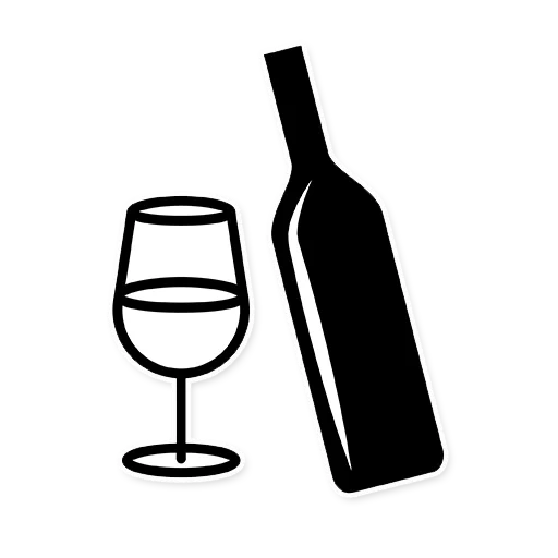 una bottiglia di vino, silhouette di bottiglia, l'icona è una bottiglia, la bottiglia è vino, l'icona della bottiglia