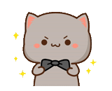 gatto, gatto kawai, simpatica figura di chibi, carino kawai pittura, mochi mochi pesca gatto