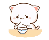 cats, i want to, gambar bergerak, mochi cat popcorn, animation du chat mochi mochi pêche