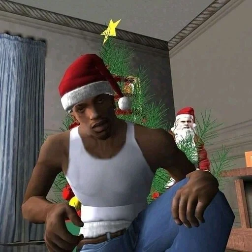 new year's day, counter-strike, c.j santa claus, ski mask the slump god, grand theft auto san andreas