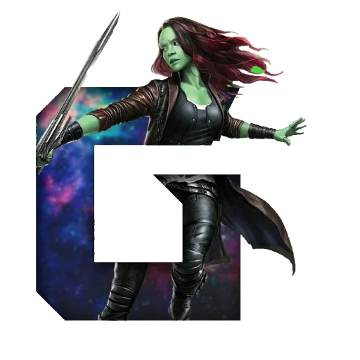 gamora, marvel gamora, guardián de la galaxia de gamora, galaxy escolta segunda parte