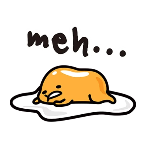 gooddama, gudetama, gudade mame, kucing gooddama, kuning telur guddem