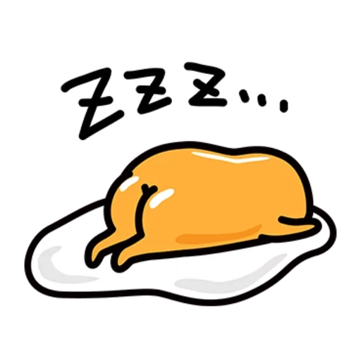 gudetama, bourdonnement, gudatama things, jaune de buzza, egg paresseux bourdonnant