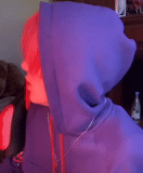 pakaian, orang, penutup, hoodie oxouno, sweter ungu