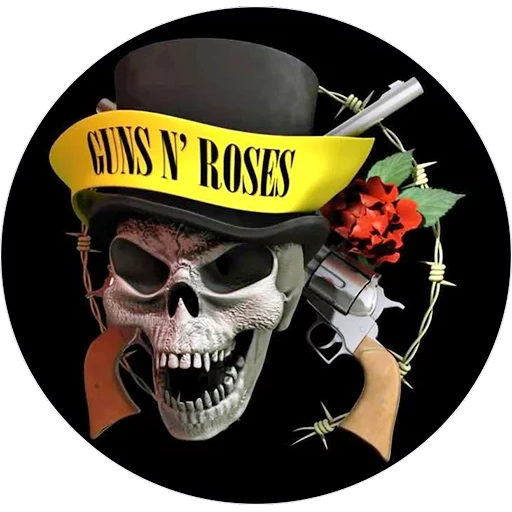guns n roses, logotipo de guns n roses, guns n rosees skull, póster de pistolas n rosas, logotipo de guns n roses