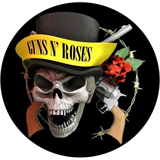 fusils n roses, logo guns n roses, guns n rose le crâne, affiche des armes à feu n roses, logo guns n roses