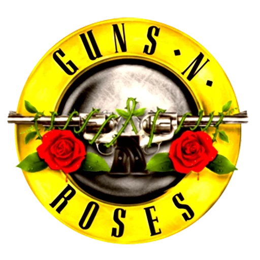 guns n roses, logo gun n rose, gun n logo merah mawar, gun n rose band logo, poster a2 gun n rose emblem