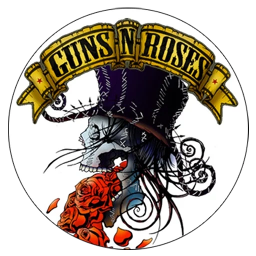 guns n roses, darren jay ashbar, gruppo vi a m, logo guns n roses, stemma di ganson roses